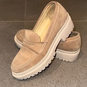 PATINA Lug Sole Suede Loafers